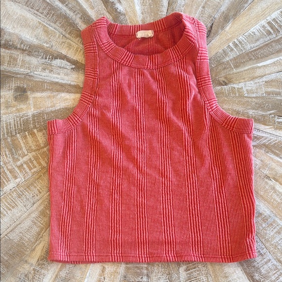 Apricot Lane Red Ribbed Tank Top - Picture 1 of 2